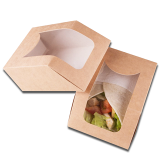 CAJA SNACKING KRAFT WRAP - ENROLLADO -9x5x14 - 50 u.