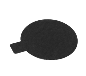 DISCOS ORO-NEGRO CON PESTAÑA 8 cm paq. 250 u.