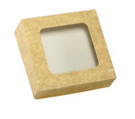 CAJA SNACKING KRAFT CON VENTANA